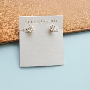 Kendra Scott Cailin Stud Earrings - Gold White Crystal